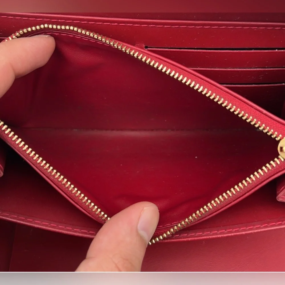 Louis Vuitton Monogram Big red vernis zipper wallet - Picture 8 of 9